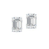 Natural Emerald Cut Diamond Stud Earrings - GROMOV