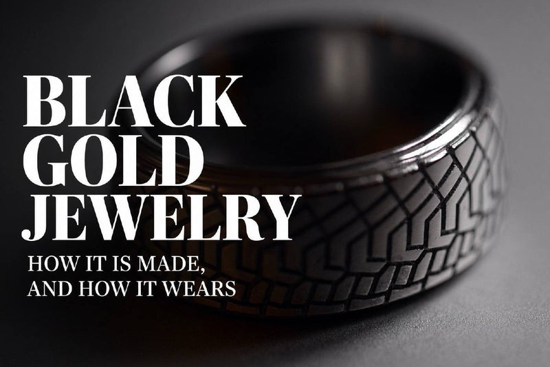 Black Gold Jewelry - GROMOV Low Profile Tire Ring, how it is made and how it wears