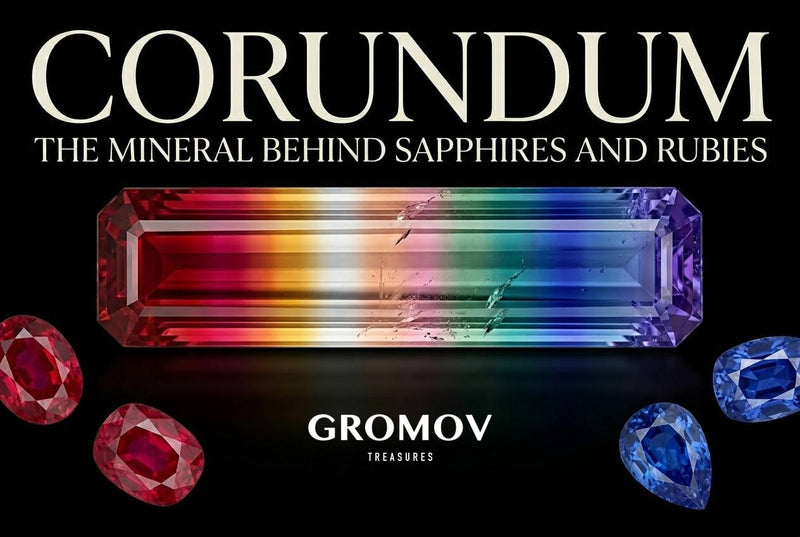 Corundum gemstone guide - mineral varieties including sapphires and rubies, GROMOV fine jewelry