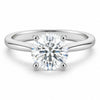 Round flawless diamond ring by GROMOV, D color and FL clarity