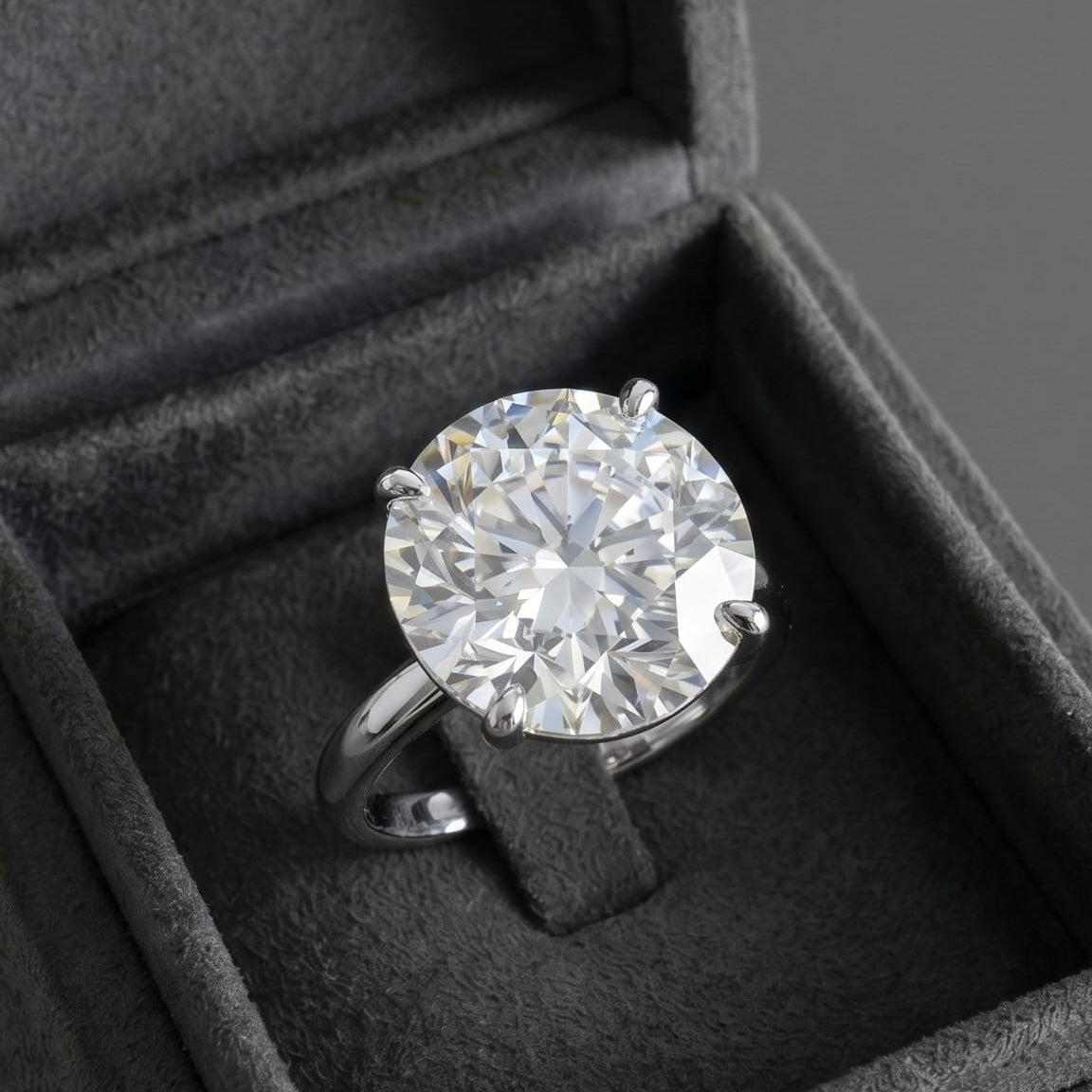 10 Carat Natural Round Diamond Ring