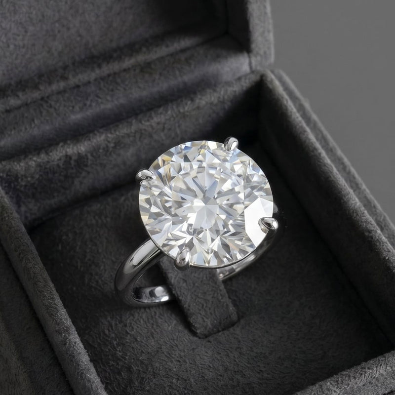 10 Carat Natural Round Diamond Ring