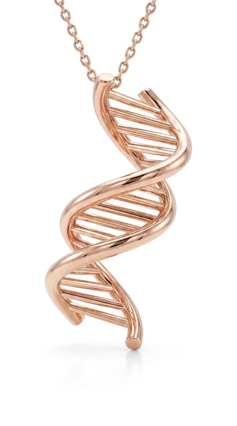 DNA Necklace 18k Gold