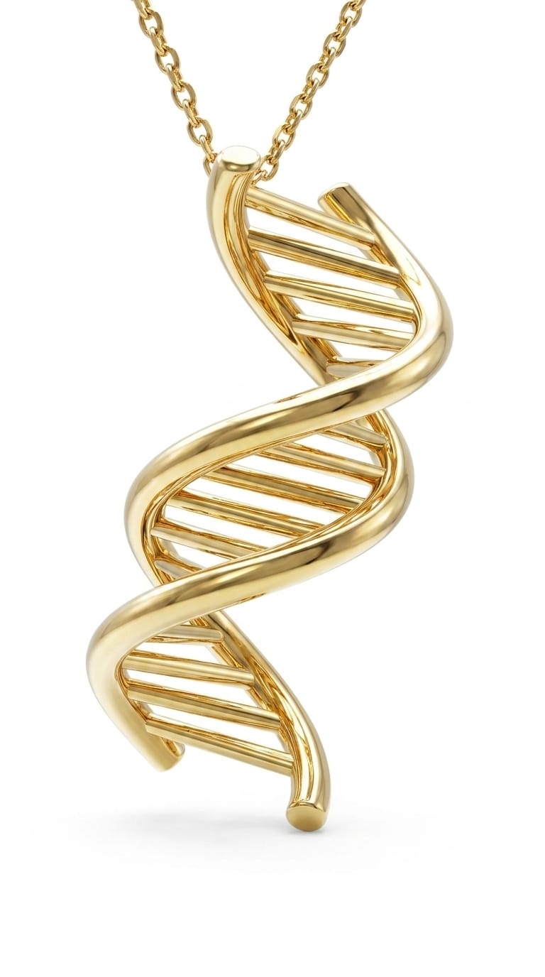 DNA Necklace 18k Gold
