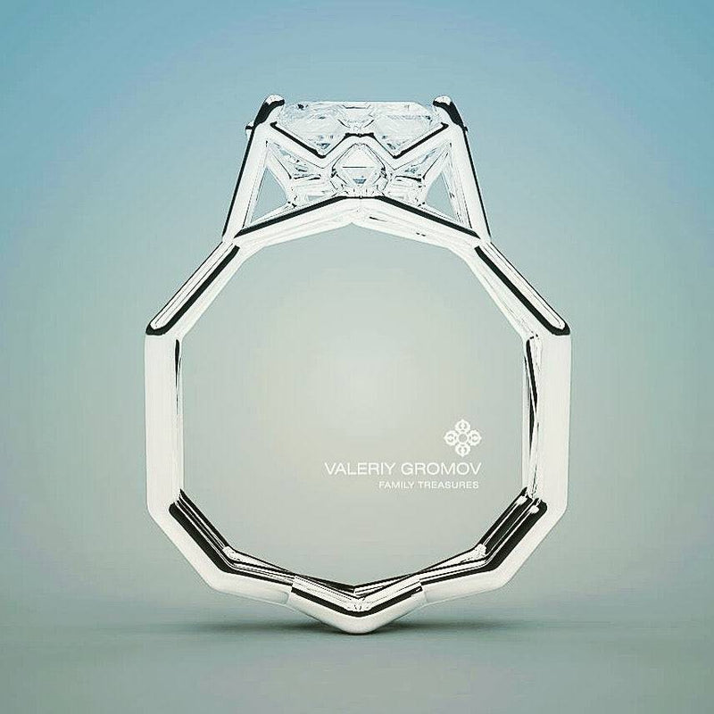 Unique Contemporary Engagement Ring "Constructive Proposal" | GROMOV Jewelry