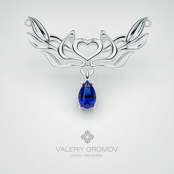 elven necklace - sapphire - GROMOV