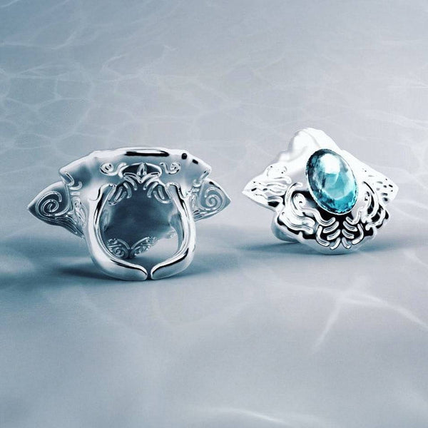 Aquamantic Aquamarine Ring GROMOV