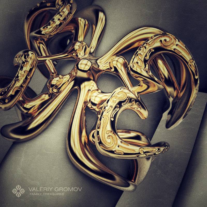 bone armor cocktail ring - GROMOV