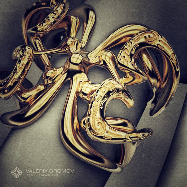 bone armor cocktail ring - GROMOV