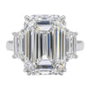 emerald cut diamond engagement ring in platinum - 2.25ct D/VS1 GIA certified by GROMOV