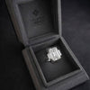 emerald cut diamond engagement ring in GROMOV presentation box - Valeriy Gromov Family Treasures