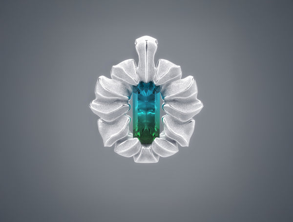 Bespoke jewel design with aquamarine gemstone - GROMOV boutique