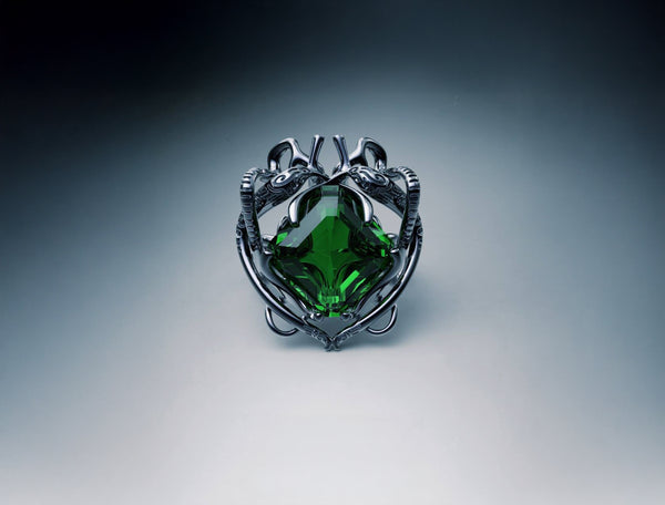 GROMOV signature gemstone ring - dragon motif luxury design