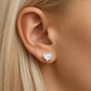 Natural Heart Diamond Stud Earring - GROMOV