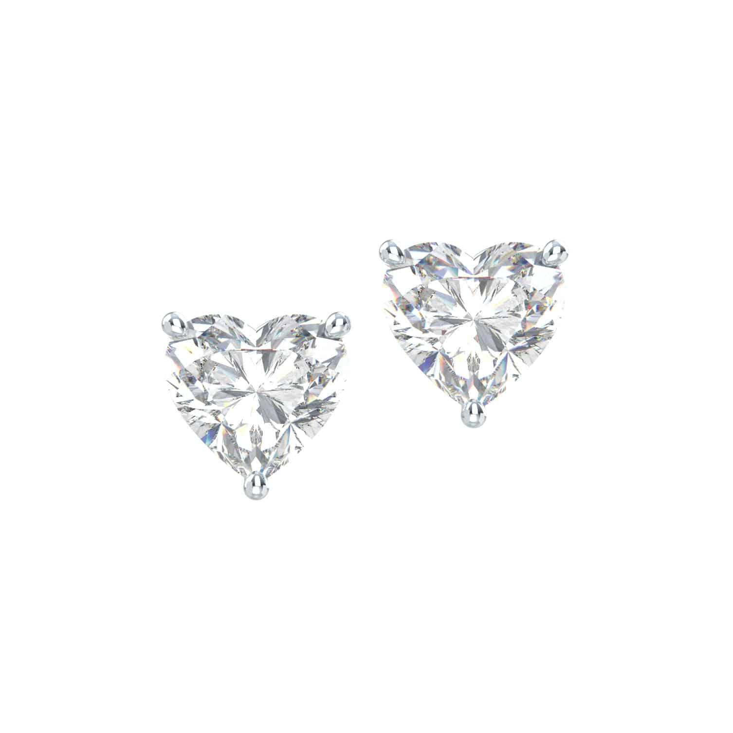 Natural Heart Diamond Stud Earring - GROMOV