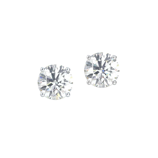 Natural Round Diamond Stud Earrings - GROMOV