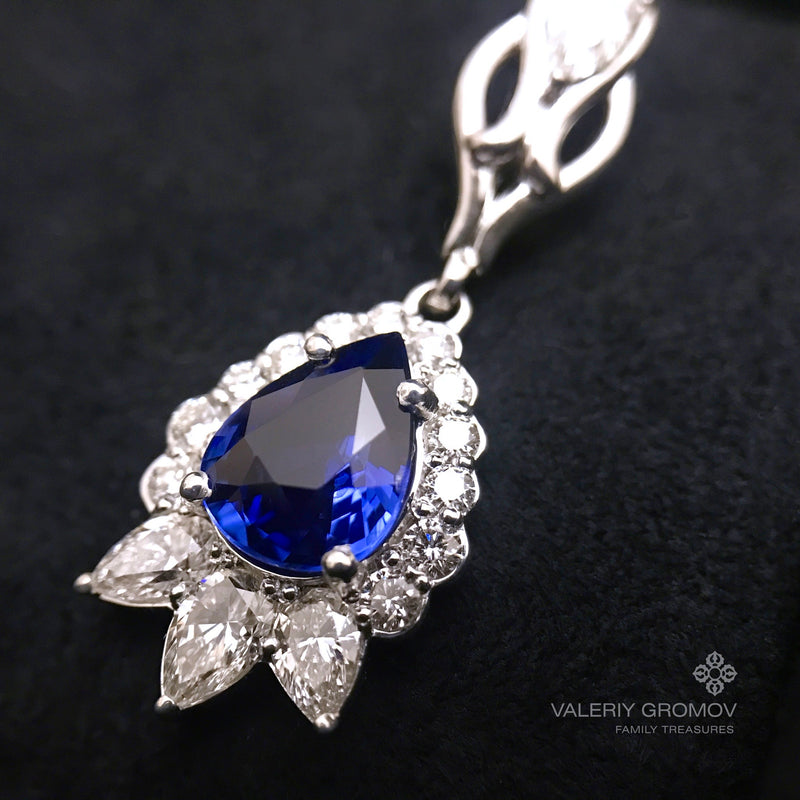 Sapphire Earrings Dangle | GROMOV Jewelry