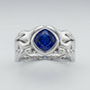 Sapphire Wings Ring - GROMOV, view 3 - 18k white gold with blue sapphire