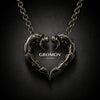 Heart Scorpio Pendant in 14K Black Grunge Gold on chain | GROMOV