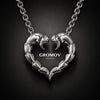 Heart Scorpio Pendant in 18K White Gold on chain | GROMOV