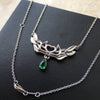 elven necklace - emerald - GROMOV