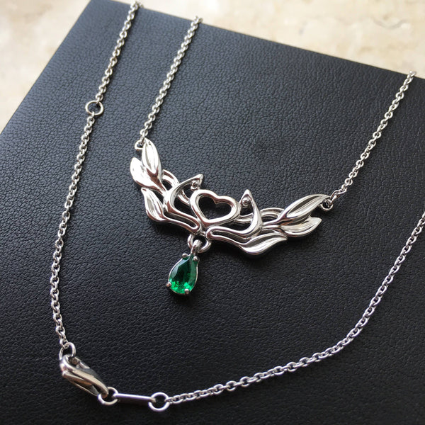 elven necklace - emerald - GROMOV